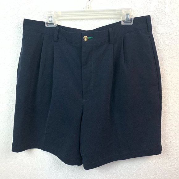 Tommy Hilfiger Mens  Blue Pleated Walking Shorts - Picture 1 of 6